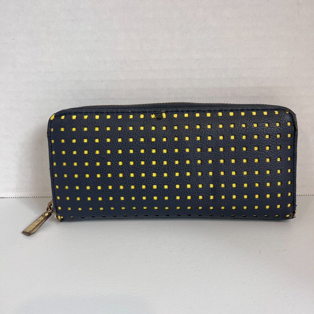 Target Navy Blue Green Faux Leather Wallet